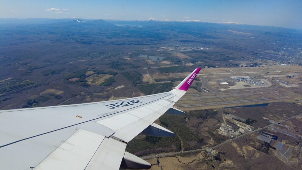 札幌・新千歳空港を離陸