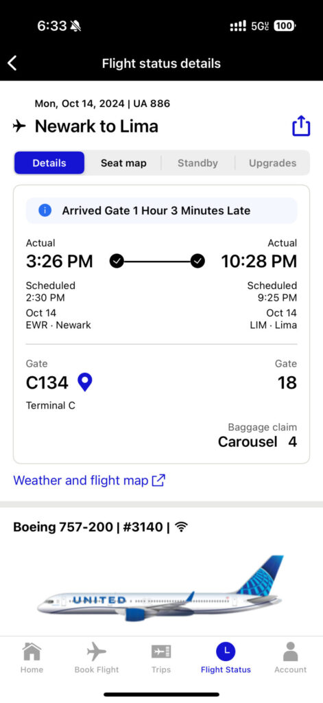 出発前からあらゆる情報が得られる、ユナイテッド航空のアプリ